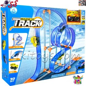 تصویر اسباب بازی پیست مسابقه هات ویلز با ماشین ضد جاذبه MAGNETIC RACING TRACK 679616 