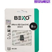 تصویر رم میکرو (کارت حافظه) 8 گیگ بکسو BEXO microSD Card HC 300X 4K-2K 