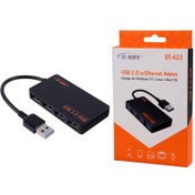 تصویر هاب 4 پورت USB 2.0 دی نت DT-422 D-Net DT-422 USB2.0 4Port HUB