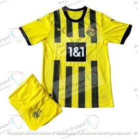 تصویر کیت و شورت اول دورتموند Dortmund Home Kit 2022/23 With Shorts 