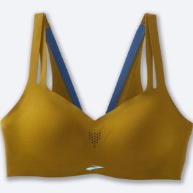 تصویر نیمتنه ورزشی بروکس Brooks Dare Strappy Run Bra 1 زیتونی سوخته 