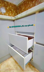 تصویر کابینت آشپزخانه سفارشی پاکچوب MDF براق 09120654394 کابینت مهدوی (صنایع چوبی راش rash1818.ir) قیمت محصول بصورت سفارشی 1متر پایین 1متر بالا محاسبه میشود