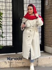 تصویر بارانی چنار رنگ کرم 