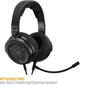 تصویر هدست کورسیر CORSAIR VIRTUOSO PRO OPEN BACK CARBON HEADSET CORSAIR VIRTUOSO PRO OPEN BACK CARBON