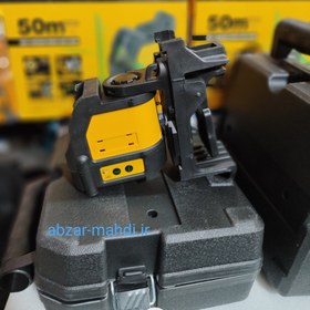 تصویر تراز لیزری دیوالت دو خط نور سبز مدلHDPE با مگنت بسیار قوی DEWALT