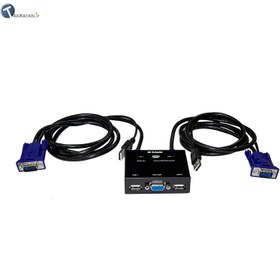 تصویر D-Link KVM-222 B1 2-Port USB KVM Switch with built-in cables 