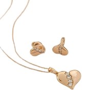 تصویر نیم ست جواهرات ابکاری رادیوم نگین کاری 