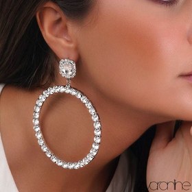 تصویر گوشواره حلقه ای بزرگ مجلسی 
