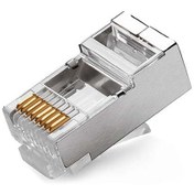 تصویر سوکت شبکه امپ CAT6 SFTP بسته 100 عددی 
