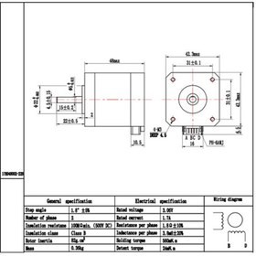 تصویر استپ موتور نما 17 گشتاور 4 کیلوگرم سانتی متر 0410-5210-103 برند SANYO DENKI 