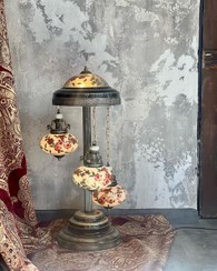 تصویر آباژور کنارسالنی ویترای 3 شعله رایکا مدل مراکشی JA-02 