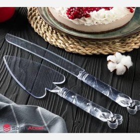 تصویر کارد و کفگیر سرو کیک 