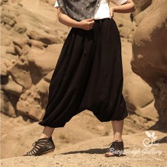 تصویر شلوار تبتی فاق بلند مشکی کد 230001 