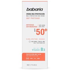 تصویر کرم ضد آفتاب چند کاره رنگی باباریا با spf50 حجم 50 میل Babaria multi color sunscreen cream spf50 50 ml