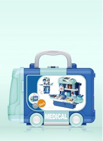 تصویر ست بازی ۲۹ تکه دکتر با تم اتوبوس برای کودکان برند bowa 29 Pcs Doctor Set Playset in Bus Theme for Kids