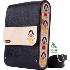 تصویر کیف چرم دوشی هانا 