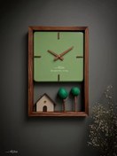 تصویر ساعت دیواری خونه بهار - سبز 