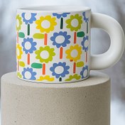 تصویر ماگ سرامیکی طرح گل 