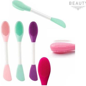 تصویر قلم دوطرفه براش ماسک و فیس براش SILICON MASK BRUSH