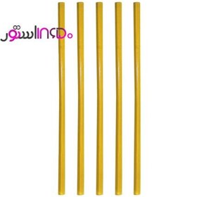 تصویر میله چسب حرارتی (تفنگی) نازک زرد - ضخامت 7 میلیمتر hot melt adhesives 11.2mm - transparent yellow