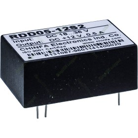 تصویر مبدل ولتاژ چینفا 500 میلی آمپر CHINFA RDD05-12S2 DC/DC IN:18-36V OUT:+12V 