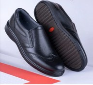 تصویر کفش طبی مردانه کد 313 چرم مشکی سایز ۴۲ تا ۴۴ 