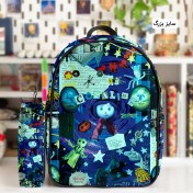 تصویر کوله پشتی طرح کورالین و جامدادی 