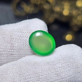 تصویر نگین سنگ عقیق سبز معدنی کد S3683 