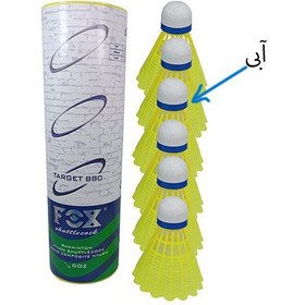 تصویر توپ بدمینتون فاکس مدل Target 880 بسته 6 عددی 