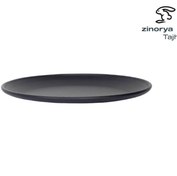 تصویر بشقاب مدرن ۲۵ سانتی‌متر مشکی مات | ظروف کافه‌-رستوران زینوریا 