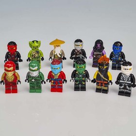 تصویر مینی فیگور لگویی نینجا ۱۲ عددی سایز ۸ سانتیمتر 
