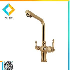 تصویر شیر ظرفشویی دو منظوره طوفان فلز مدل الینا Elina chrome dual purpose toofan felez dishwasher faucet