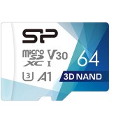 تصویر کارت حافظه‌ MicroSDXC سیلیکون پاور مدل Superior Pro کلاس 10 استاندارد UHS-I U3 ظرفیت 64 گیگابایت 