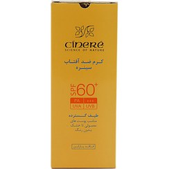 تصویر کرم ضد آفتاب سینره بی رنگ مناسب پوست معمولی تا خشک SPF60 Cinere SunScreen For Normal to Dry Skin SPF60 Cream 50ml