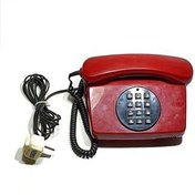 تصویر تلفن رومیزی قدیمی نوستالژی خاص آنتیک 