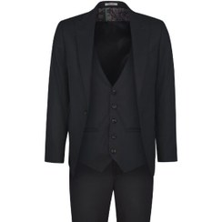 تصویر کت و شلوار مشکی آریوان مدل STP11 سایز ۳XL 