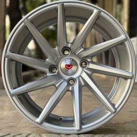 تصویر رینگ اسپرت سایز ۱۶ (۱۰۸×۴) ۰۶۲ ووسن رختراش نقره‌ای Sport wheel size 16" (4×108) Vossen 062 MS