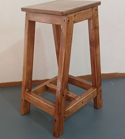 تصویر چهارپایه چوبی wooden stool