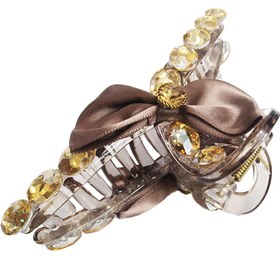 تصویر کلیپس مجلسی نگین‌دار بزرگ – رنگ برنز 