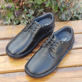تصویر کفش طبی مردانه چرم طبیعی کد 0012t.k رنگ مشکی - 42 ا mans leather shoes code 0012t.k black color mans leather shoes code 0012t.k black color