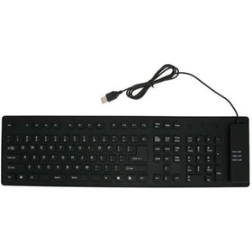 تصویر کیبورد ژله ای یو اس بی اکس‌‌ پی مدل7001 XP- 7001 Foldable Keyboard Flexible Rollup USB Wired Silicone Keyboards