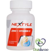 تصویر قرص زینك پلاس ویتامین ا Nextyle Zinc Plus Vitamin C 60 Tablets Nextyle Zinc Plus Vitamin C 60 Tablets