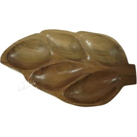 تصویر ظرف مزه چوبی مدل برگین 