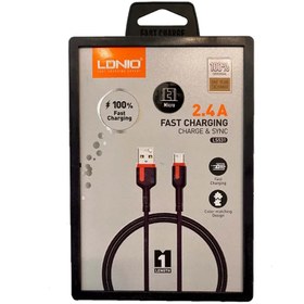 تصویر کابل شارژ اپل LDINO مدل LS531 (USB به Lightning) 