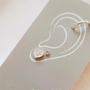 تصویر پیرسینگ پک سه عددی میخ نقره 