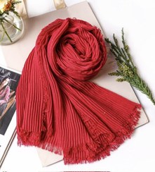 تصویر شال پلیسه شاین - قرمز 