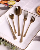 تصویر سرویس قاشق چنگال طلایی مات برند فیلیکس170SW 