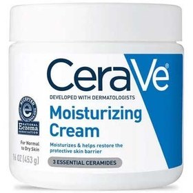 تصویر کرم مرطوب کننده سراوی سالیسیلیک اسید سفارش اروپا CeraVe Moisturizing Cream, Body and Face Moisturizer for Dry Skin, Body Cream with Hyaluronic Acid and Ceramides, Daily Moisturizer, Oil-Free