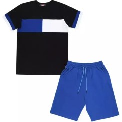 تصویر ست تیشرت و شلوارک مردانه مادر مدل رابرت 