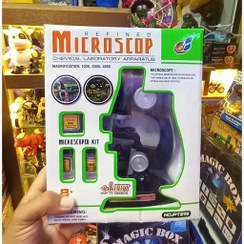 تصویر میکروسکوپ آموزشی کودکان با بزرگنمایی و نور LED 